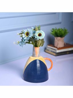 Voncasa - Ceramic Blue & Yellow Color Vase