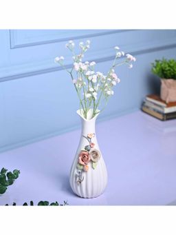 Voncasa - Ceramic White Color Vase