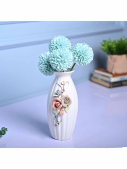 Voncasa - Ceramic White Color Vase