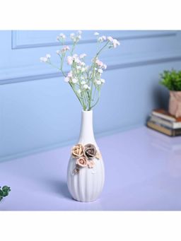 Voncasa - Ceramic White Color Vase