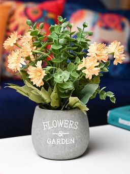 Voncasa - Plastic Green Artificial Flower With Pot