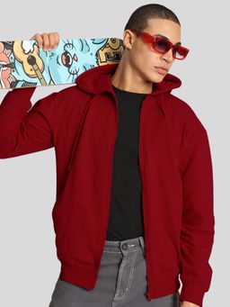 Bene Kleed - Men Relaxed Burgundy Hoodie