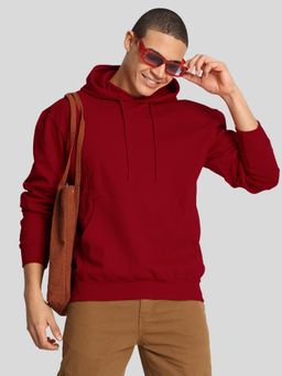 Bene Kleed - Red Men Relax Kangaroo Pocket Hoodie