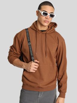 Bene Kleed - Brown Men Relax Kangaroo Pocket Hoodie