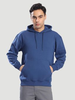 Bene Kleed - Blue Men Kangaroo Pocket Hoodie