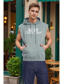 Bene Kleed - Green Men Sleeveless Kangaroo Pocket Hoodie