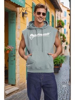 Bene Kleed - Green Men Sleeveless Kangaroo Pocket Hoodie