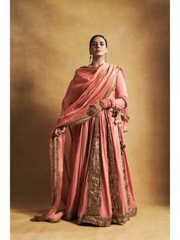 ITRH - Peach Shiddat E Angrakha Kurta With Dupatta