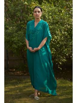 Raas By Ekta - Teal Kaftan Dress