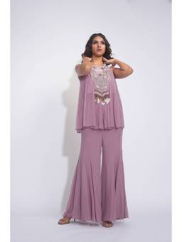 Shruti S - Lilac Embroidered Kurta and Sharara