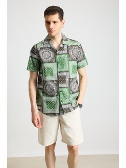 FREAKINS - Bandana Print Mens Resort Shirt