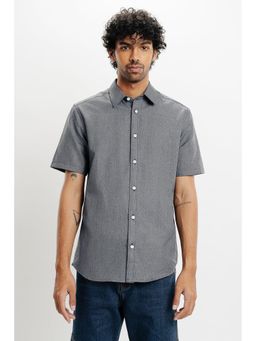 FREAKINS - Charcoal Grey Cotton Mens Shirt