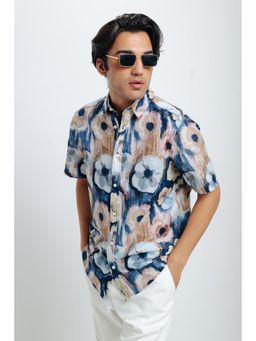 FREAKINS - Mens Multi-Color Floral Print Shirt
