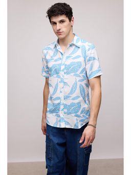FREAKINS - Foliage Print Mens Resort Shirt
