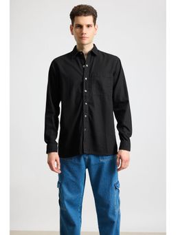 FREAKINS - Black One Pocket Mens Shirt