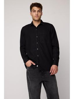 FREAKINS - Black Single Pocket Mens Shirt