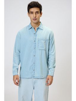 FREAKINS - Light Blue Full Sleeves Mens Shirt