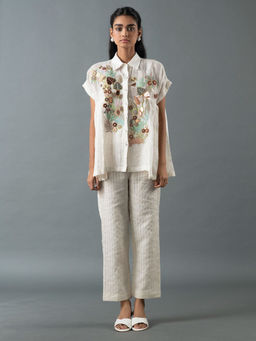 OJA - White Shirt with Pant (Set of 2)