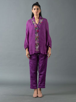 OJA - Purple Shirt with Pant (Set of 2)
