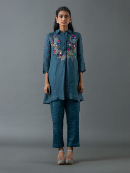 OJA - Green Kurta with Pant (Set of 2)