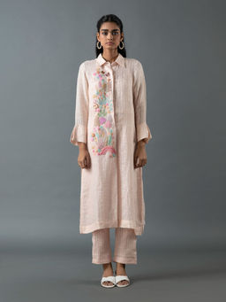 OJA - Pink Kurta with Pant (Set of 2)