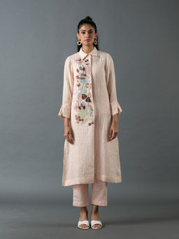 OJA - Pink Kurta with Pant (Set of 2)