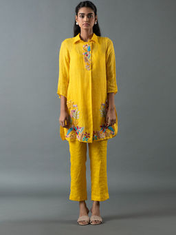 OJA - Yellow Kurta with Pant (Set of 2)