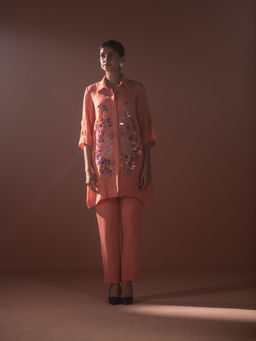 OJA - Peach Kurta with Pant (Set of 2)
