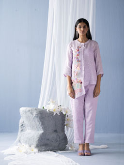 OJA - Lavender Shirt with Pant (Set of 2)