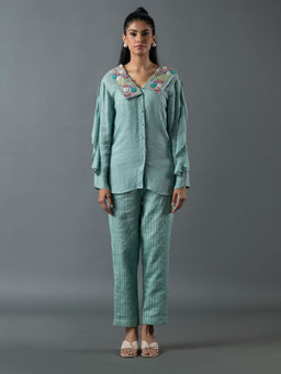 OJA - Blue Shirt with Pant (Set of 2)