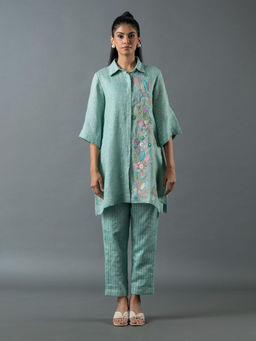 OJA - Blue Kurta with Pant (Set of 2)