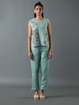 OJA - Blue Top with Pant and Inner (Set of 3)