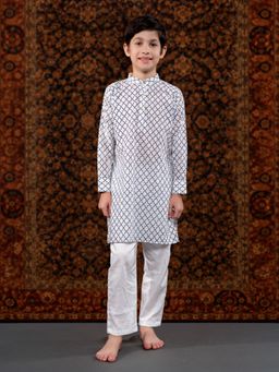 THE PONY & PEONY CO. - Black Printed Kurta and Pant