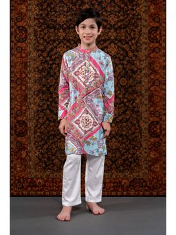 THE PONY & PEONY CO. - Pink Floral Kurta and Pant