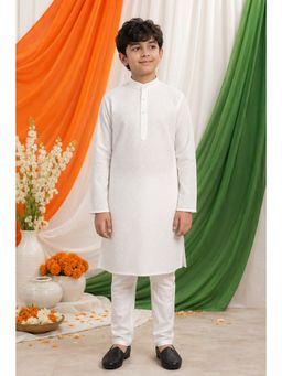 Aarika - White Embroidered Straight Kurta and Pyjama