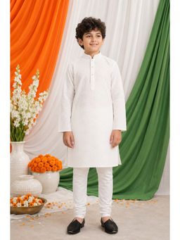 Aarika - White Embroidered Straight Kurta and Pyjama
