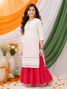 Aarika - White Embroidered Straight Kurta