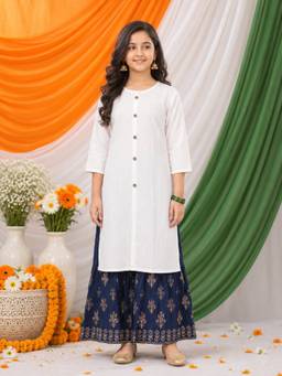 Aarika - White Solid Straight Kurta