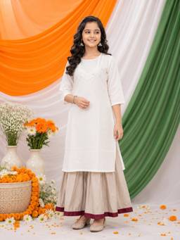 Aarika - White Embroidered Straight Kurta