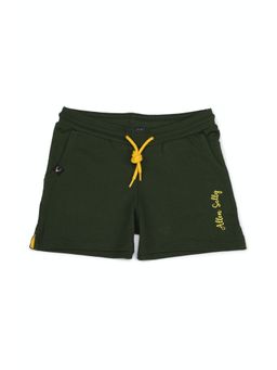 Allen Solly Junior - Girls Olive Print Regular Fit Shorts
