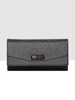 ESBEDA - Black Color Croco Embossed Wallet for Women
