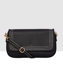 ESBEDA - Black Color Structured Elegant Sling Bag with Detachable Strap for Women