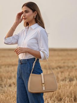ROCIA - By Regal Beige Women Smart Casual Handbag