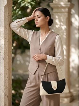 ROCIA - By Regal Black Women Smart Casual Colour Handbag