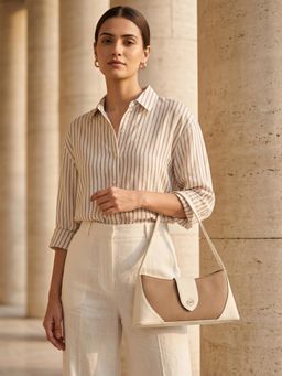 ROCIA - By Regal Cream Women Smart Casual Colour Handbag