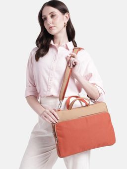 Anekaant - Transit Rust Colorblock Canvas Laptop Bag