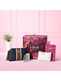 Lavie Luxe - Roselle Dream -Women Handbag Giftset-Navy Blue (Medium)