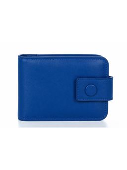 Calfnero - Genuine Leather Lipstick Case With Mirror- Blue