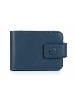 Calfnero - Genuine Leather Lipstick Case With Mirror-Navy Blue