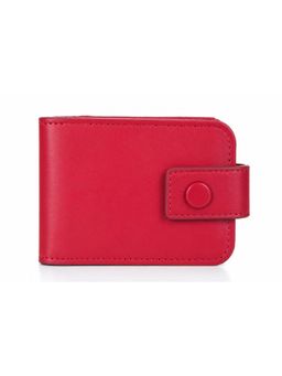 Calfnero - Genuine Leather Lipstick Case With Mirror- Red